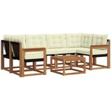  Set vanjskih sofa 7 kom. Prirodna i krem | shoptok.hr