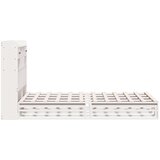  Posteljni okvir brez vzmetnice bela 135x190 cm trdna borovina | Shoptok.si