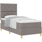 vidaXL Krevet s boxspringom i madracem taupe 100x200 cm tkanina Cijene