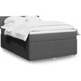  Krevet s oprugama i madracem tamnosivi 140x190 cm od tkanine | shoptok.hr