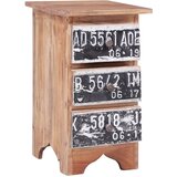  Noćni ormarić 30 x 30 x 51 cm od masivnog drva mahagonija | shoptok.hr
