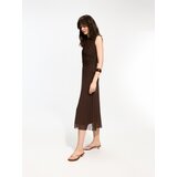 Reserved Midi haljina - tamnosmeđe | shoptok.hr