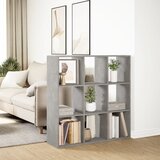 Sobna pregrada / regal za knjige sivi 102x29x103,5 cm drveni | shoptok.hr
