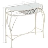  Bočni stolić u francuskom stilu metalni 82 x 39 x 76 cm bijeli | Eponuda.com