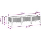 Vrtni saksija s kotačima Svjetlosiva 120 x 40 x 33 cm PP | shoptok.hr