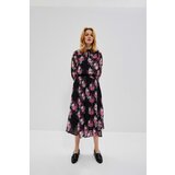 Moodo Pink-Black Women's Floral Midi Dress - Women | ePonuda.com