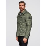 Ombre Men's quilted jacket in shirt cut - olive | shoptok.hr