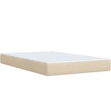 vidaXL Box spring postelja z vzmetnico krem 80x200 cm blago | Shoptok.si