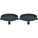 Kolica za biljke s kotačima siva 2 kom promjer 34 cm 35 kg | shoptok.hr
