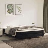  Box spring postelja z vzmetnico črna 160x200 cm žamet, (20791396) Cene