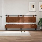  Smeđa Zidne 2 pcs Smeđa 200 x 5 x 40 cm Drvena ploča - Smeđa 200 cm bez LED | shoptok.hr