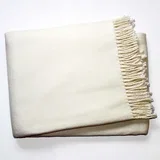 Pletena odeja z bombažem v bež barvi Basics, 140 x 160 cm