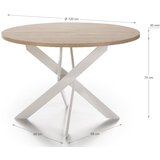 Marckeric Okrugao blagovaonski stol s pločom stola u dekoru hrasta ø 120 cm Ther – | shoptok.hr