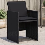 Maison Chic Vrtni stoli - Stol za vrt z blazinami 4 kosi črn poli ratan JS2221, (21877172) | Shoptok.si