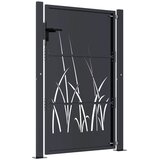  Vrtna vrata antracit 100x125 cm dizajn s čeličnim travom | shoptok.hr