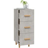  Komoda siva boja betona 34 5x34x90 cm od konstruiranog drva | shoptok.hr