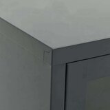 vidaXL TV omarica antracitna 105x35x52 cm jeklo in steklo | Shoptok.si