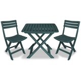  3-dijelni sklopivi bistro set plastični zeleni | shoptok.hr