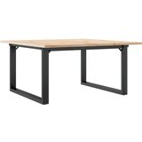  Stolić za kavu O-oblika 80x80x45 cm borovina i čelik | shoptok.hr