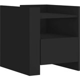 vidaXL Nočna omarica črna 45x50x50 cm inženirski les | Shoptok.si