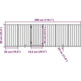 vidaXL Vrata za pse s vratašcima 6 panela sklopiva 300 cm drvo topole | shoptok.hr