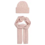 Tommy Hilfiger Set šal + kapa Timless Scarf Beanie Gp AW0AW13910 Roza