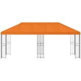 Paviljon s bočnim stranama 6 x 3 m Narančasta Poliester i čelik | shoptok.hr