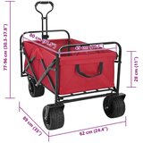  Sklopiva ručna kolica Crvena 89 x 63 x 96 cm | shoptok.hr