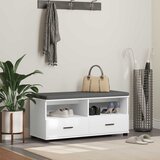  Klupa za hodnik s jastukom s ladicama Bijeli 100 x 38 x 46 cm | shoptok.hr