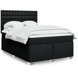  Krevet s oprugama i madracem crni 140x200 cm od tkanine | shoptok.hr