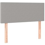 vidaXL LED posteljno vzglavje svetlo sivo 100x5x78/88 cm blago | Shoptok.si