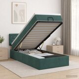  Podesivi krevet s madracem Tamnozelena 100 x 200 cm Baršun | shoptok.hr