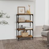 vidaXL Ormarić za knjige boja hrasta 60x33x100 cm drvo i čelik Cijene