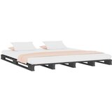  Krevet od paleta sivi 150x200 cm od masivne borovine bračni | shoptok.hr
