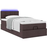  Otomanski okvir kreveta s madraca tamnosmeđi 90x190cm tkanine | Eponuda.com