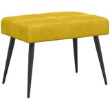  Klupa s gumbastim tkanjem Žuta 60 x 40 x 45 cm Baršun | Eponuda.com