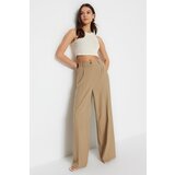 Trendyol Pants - Khaki - Wide leg Cene