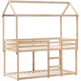 Krevet na kat s krovom 90 x 190 cm od masivne borovine | shoptok.hr