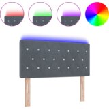  LED uzglavlje s kristalnim dugmadi Tamnosivo 90 cm Baršun | shoptok.hr