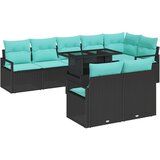  Vrtna sedežna garnitura 9 pcs Črna in modra 100 x 55 x 73 cm, (5000020695) | Shoptok.si