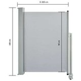  Zložljiva stranska tenda za teraso 100x300 cm siva, (20609569) | Shoptok.si