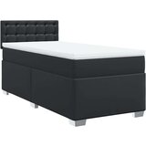 vidaXL Krevet s oprugama i madracem crni 80 x 200 cm od umjetne kože | shoptok.hr