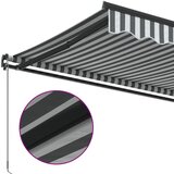 Tenda na ručno uvlačenje antracit i bijela 400 x 350 cm | shoptok.hr