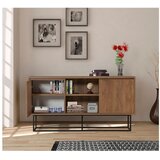 Kalune Design Niska komoda u dekoru oraha u prirodnoj boji 140x72 cm Rodez – | shoptok.hr