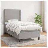  S oprugama i madracem svjetlosivi 100x200 cm od tkanine | shoptok.hr