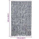 vidaXL Zastor protiv insekata srebrni 120 x 220 cm šenil | shoptok.hr