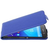 Cadorabo Ohišje, združljivo z Sony Xperia M5 v mornarsko modra - Zaščitni ovitek v obliki flipa iz teksturiranega umetnega usnja, (20559053) | Shoptok.si
