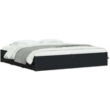 vidaXL Okvir kreveta s ladicama crni 160x200 cm konstruirano drvo | shoptok.hr