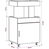  Barska kolica Crni hrast 50 x 41 x 89 cm Konstruirano drvo - Crni hrast | shoptok.hr
