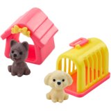 Mini lutka za igru sa psićima i kućicom za pse - žuto/plava | shoptok.hr